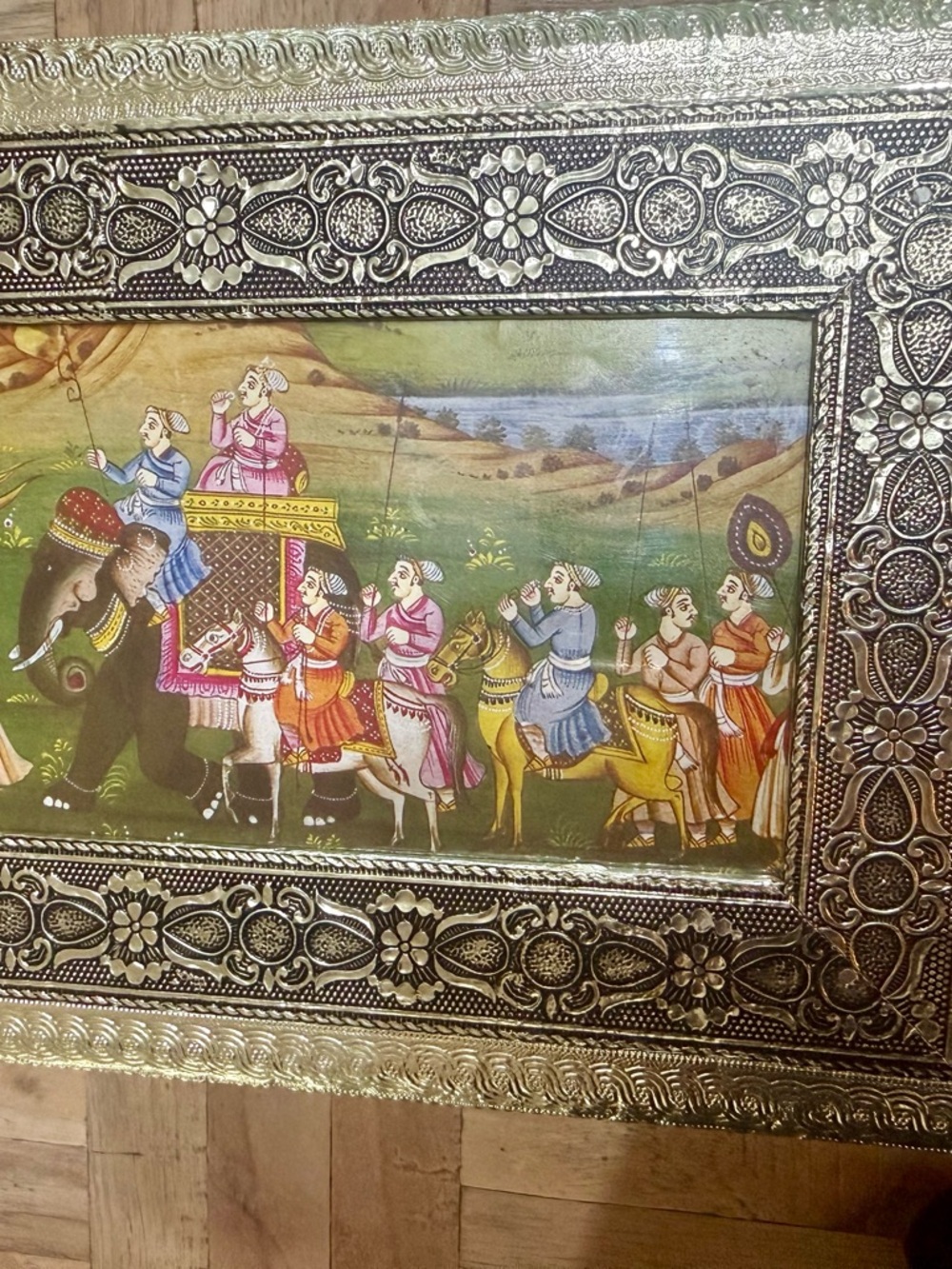 Vintage Handcrafted Indian Jewelry Box – Rajasthani Miniature Art 9x7”